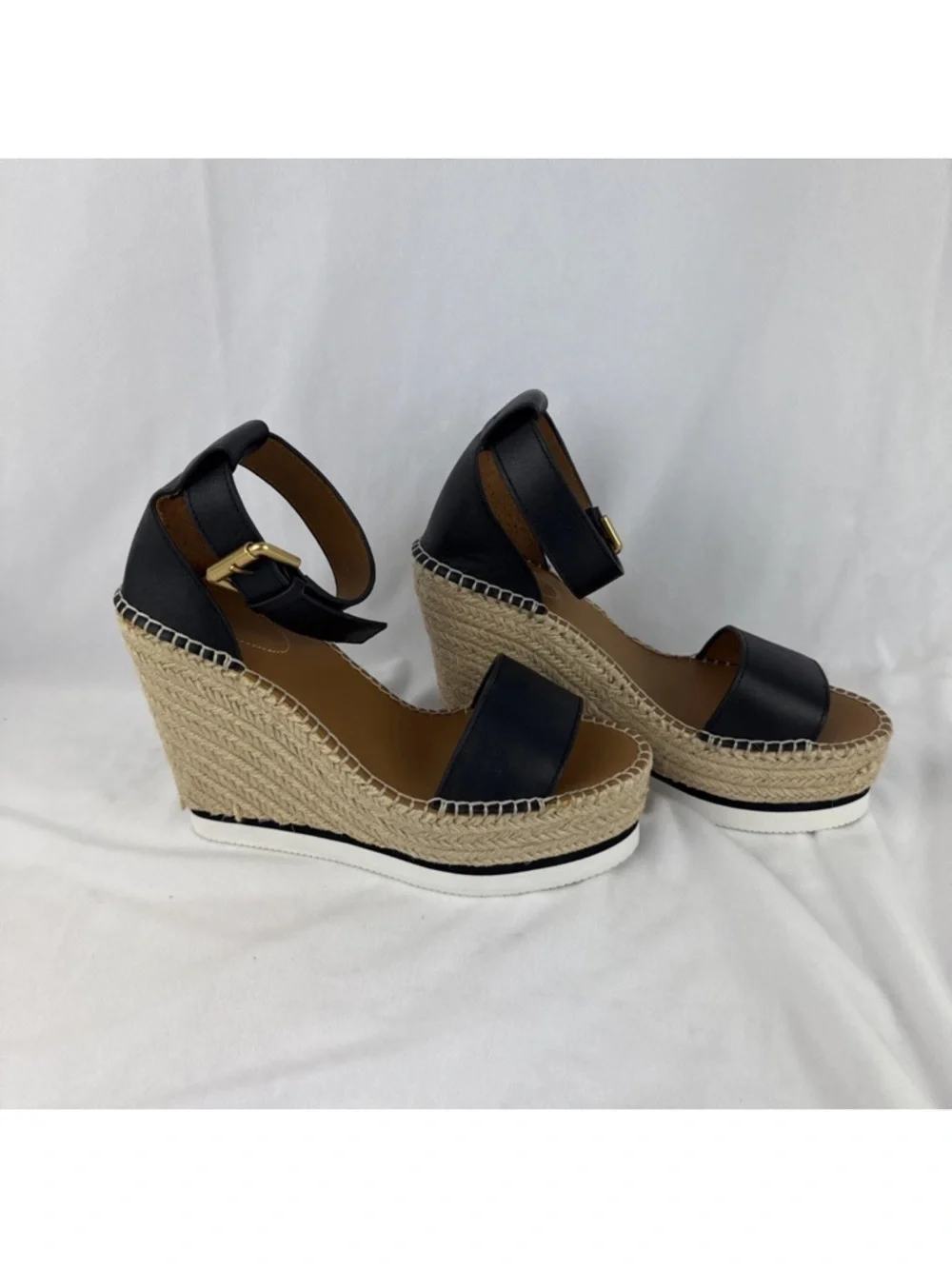 $495 See by Chloe 'Glyn' Espadrille Wedge Sandal 38